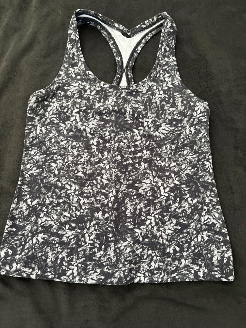 Women's Lululemon Black & White Racerback Tank Top